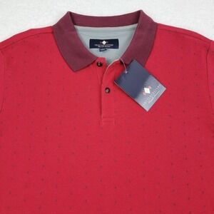 Argyle Culture Polo Shirt Rio Red Mens Medium M Short‎ Sleeve Cotton Blnd NWT